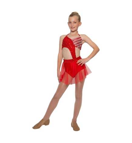 Red "Charlotte" Child Lyrical/Contemporary Dance Costume
