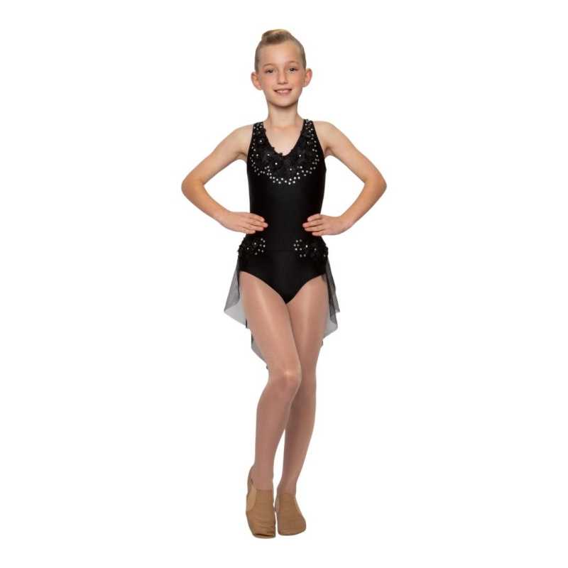 Black "Josephine" Child Lyrical/Contemporary Dance Costume