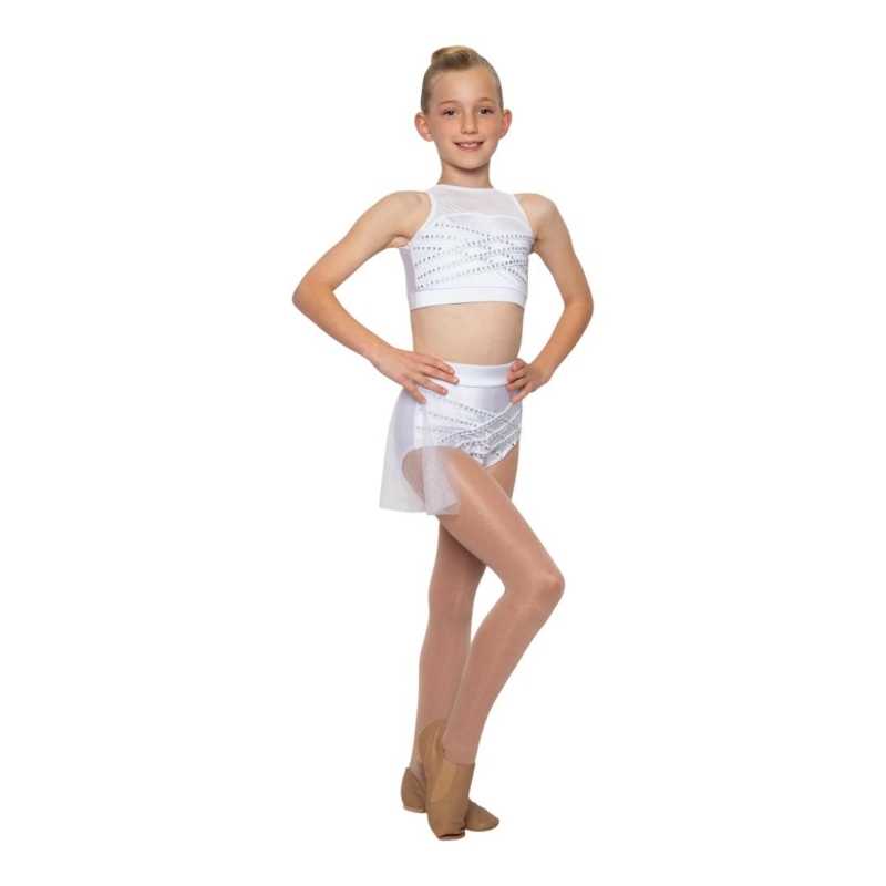 White "Sinita" Child Lyrical/Contemporary Dance Costume White "Sinita" Child Lyrical/Contemporary Dance Costume