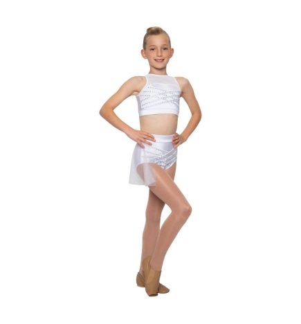 White "Sinita" Child Lyrical/Contemporary Dance Costume