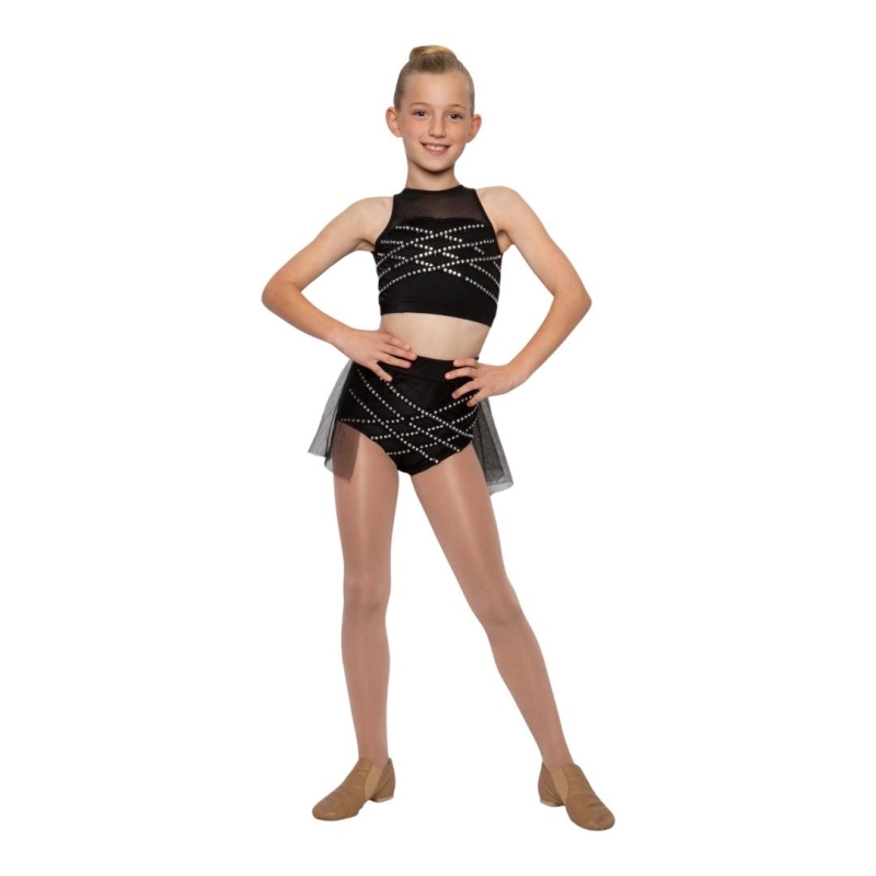 Black "Sinita" Child Lyrical/Contemporary Dance Costume