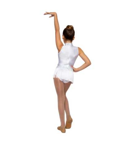 White-Silver "Suzie Sparkle" Child Jazz Tap Costume