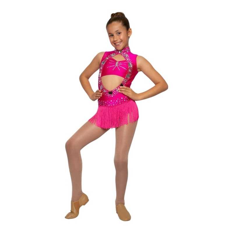 Hot Pink-Silver "Suzie Sparkle" Child Jazz/Tap Costume Hot Pink-Silver "Suzie Sparkle" Child Jazz/Tap Costume