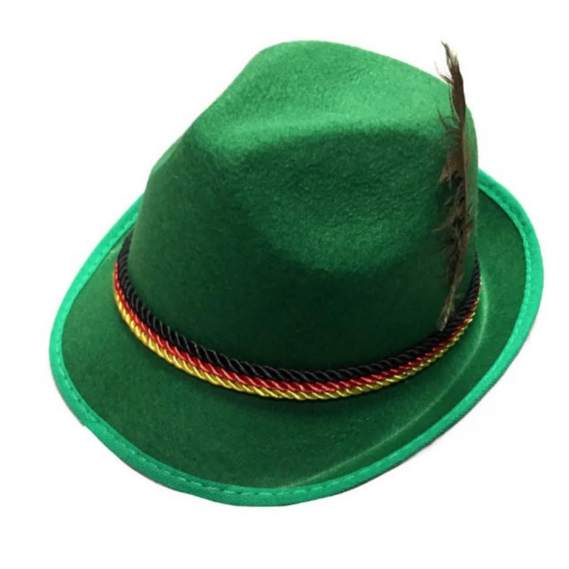 Forest Green Oktoberfest Fedora Hat