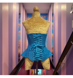 Neon Blue Candy Sequin Corset