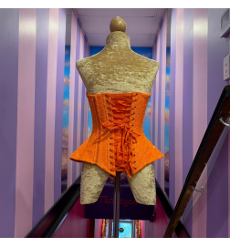 Neon Orange Candy Sequin Corset