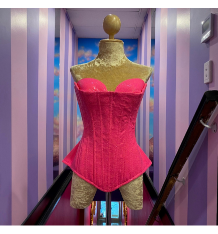 Neon Pink Candy Sequin Corset