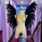 Black Medium Feathered Angel Wings Black Medium Feathered Angel Wings