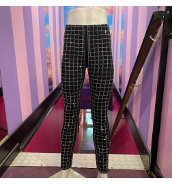 Black–Silver Stretch Diamante Tights | Tight Fit & Dazzling All-Over Shine