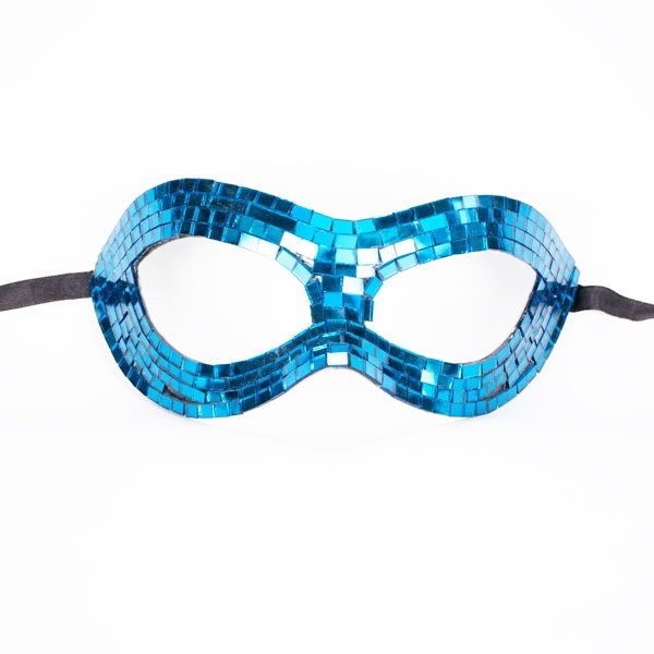 Aqua Blue Mirrored Mask