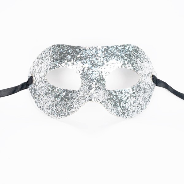 Silver Glitter Mask