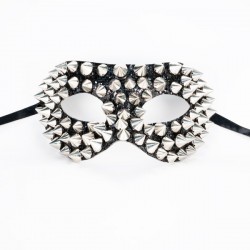 Black and Silver Studded Mask