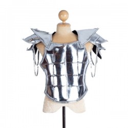 Armor PVC Shoulder Piece and Breastplate Silver