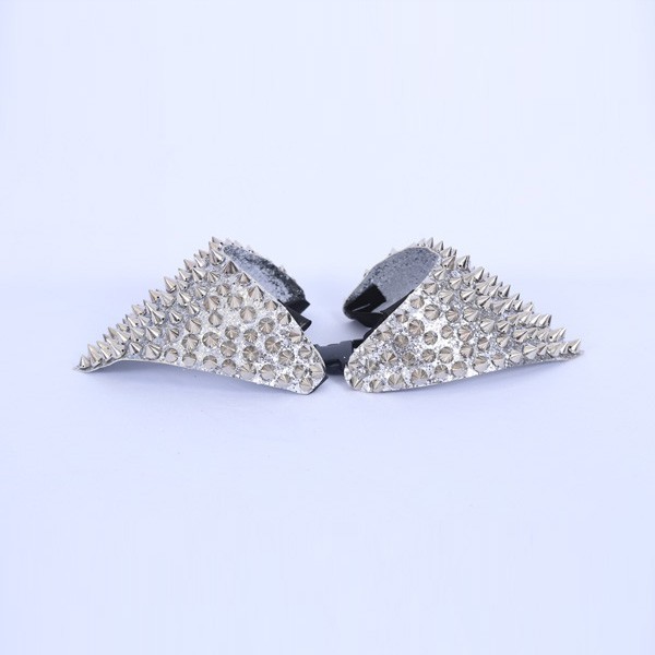 Silver Glitter and Silver Stud Shoulder Piece