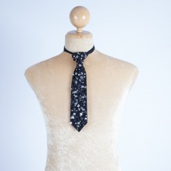 Sequin Tie Black & Silver