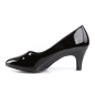 Divine 420 Pump Black Patent Pink Label