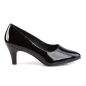 Divine 420 Pump Black Patent Pink Label