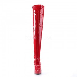 Devious Indulge 3000 Thigh High Boot Red Patent