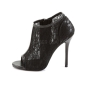 Amuse 56 Open Toe Lace Bootie Black Fabulicious