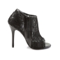 Amuse 56 Open Toe Lace Bootie Black Fabulicious