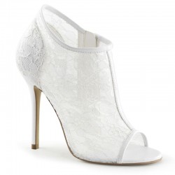 Amuse 56 Open Toe Lace Bootie Ivory Fabulicious