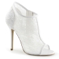 EOL - Amuse 56 Open Toe Lace Bootie Ivory Fabulicious