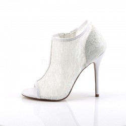 Fabulicious Amuse 56 Open Toe Lace Bootie Ivory