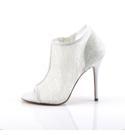Fabulicious Amuse 56 Open Toe Lace Bootie Ivory