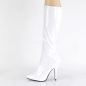 EOL - Seduce 2000 Stretch Boot White Patent Pleaser