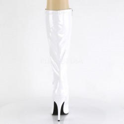 Pleaser Seduce 2000 Stretch Boot White Patent