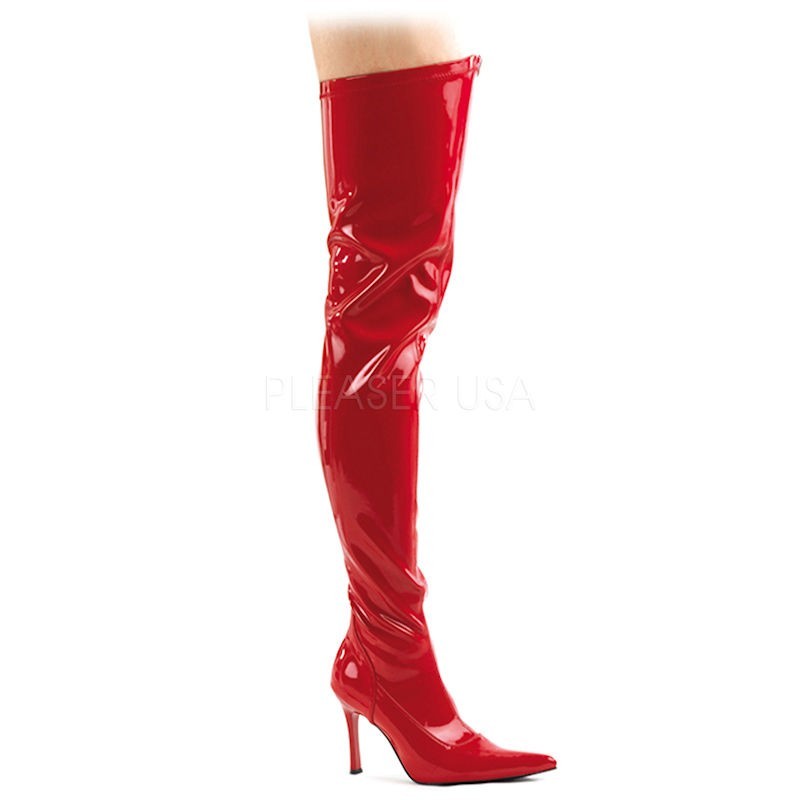 Pleaser Funtasma Lust 3000 Thigh High Boot Red