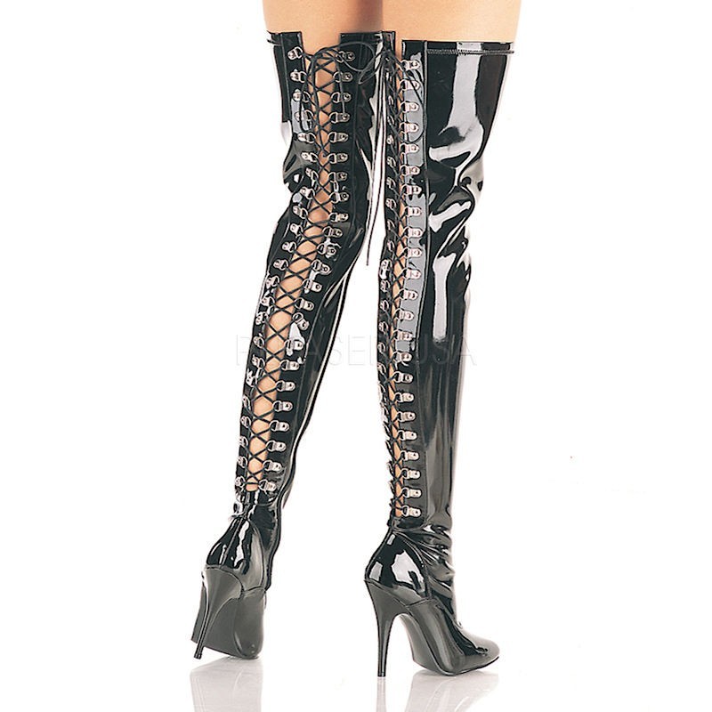 lace up thigh high boots australia