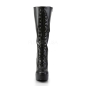 Electra 2020 Knee High Platform Boot Black PU Pleaser