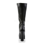 Electra 2020 Knee High Platform Boot Black PU Pleaser