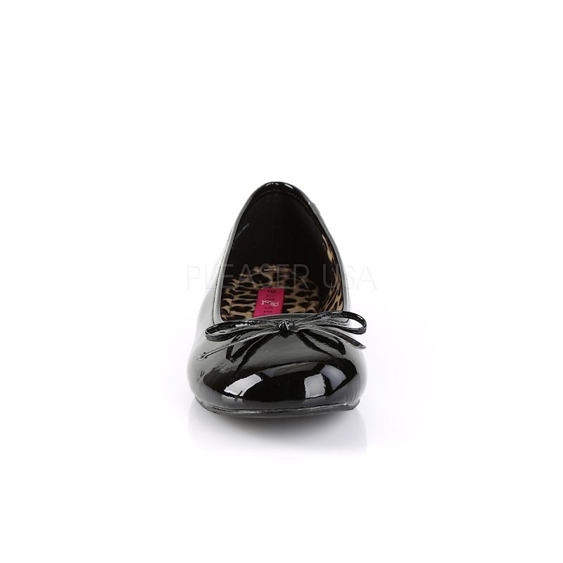 Pink Label Anna 01 Ballet Flat Shoe Black Patent