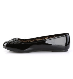 Pink Label Black Patent Anna 01 Ballet Flat Shoe