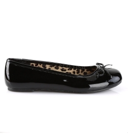 Pink Label Black Patent Anna 01 Ballet Flat Shoe