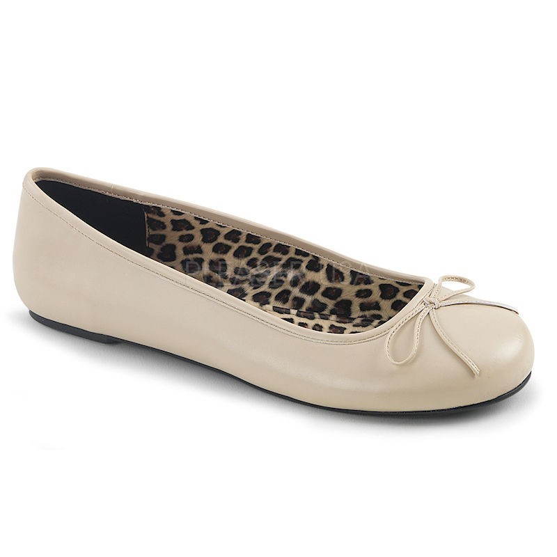 Anna 01 Ballet Flat Shoe Beige Pink Label