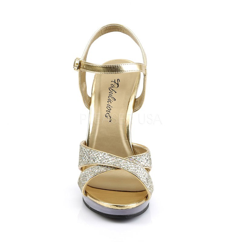 Flair 419G Strap Sandal Multi Glitter Gold Fabulicious