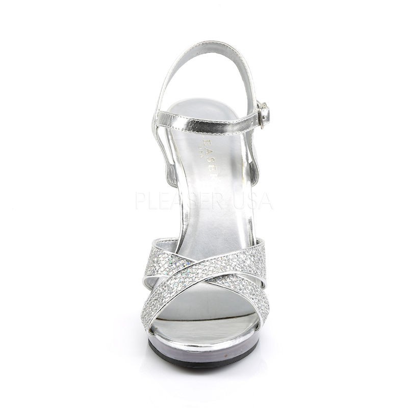 Flair 419G Strap Sandal Silver Multi Glitter  Fabulicious