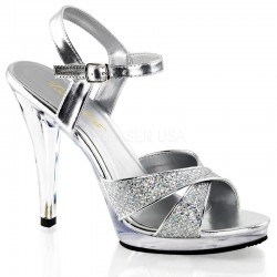 Flair 419G Strap Sandal Silver Multi Glitter  Fabulicious