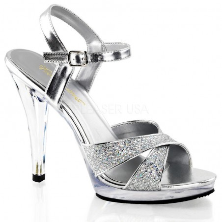 Flair 419G Strap Sandal Silver Multi Glitter Fabulicious