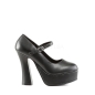 Dolly 50 Platform Pump Black PU Demonia