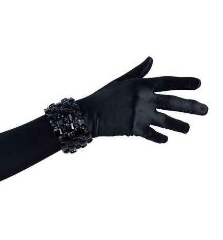 Black Crystal Diamante Bracelet No 2