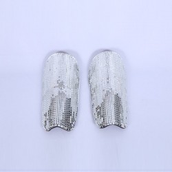 Mirrored Leg Guards Silver