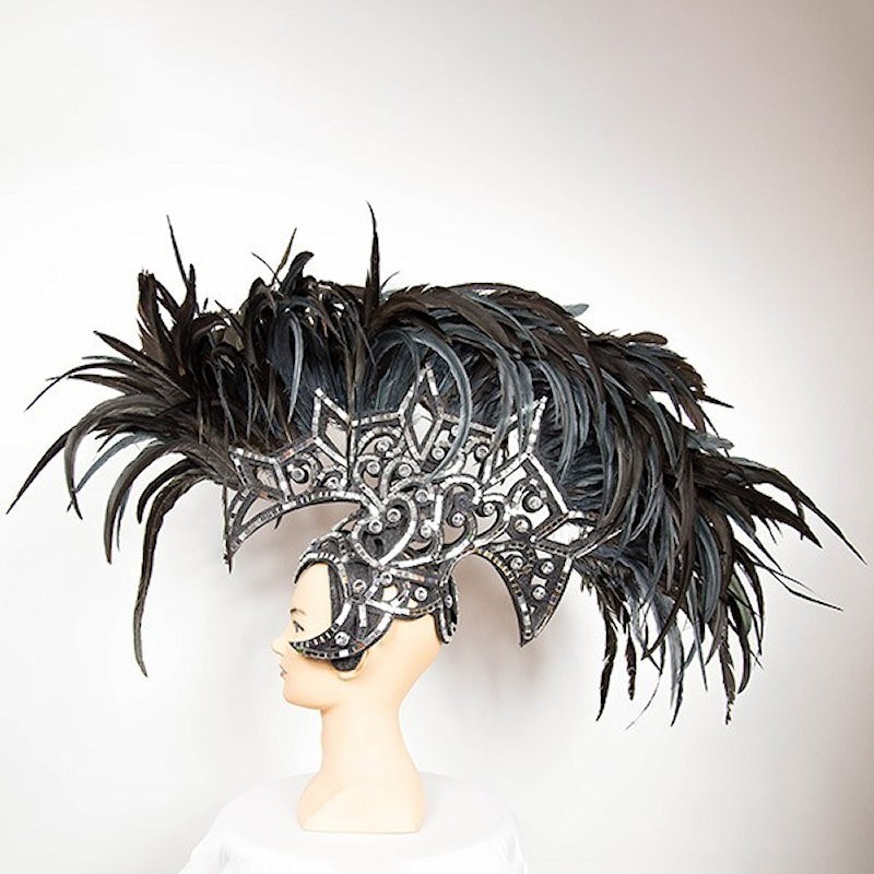 Deluxe Feathered Mohawk Headpiece