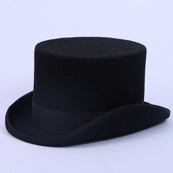 Deluxe Felt Top Hat Black