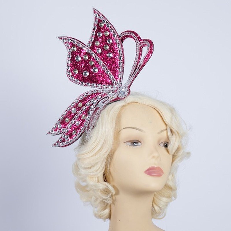 Half Butterfly Headband Hot Pink