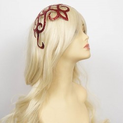 Red Glitter Lace Hair Clip