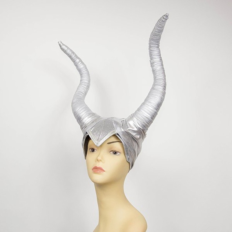 Maleficent Headpiece Metallic Silver